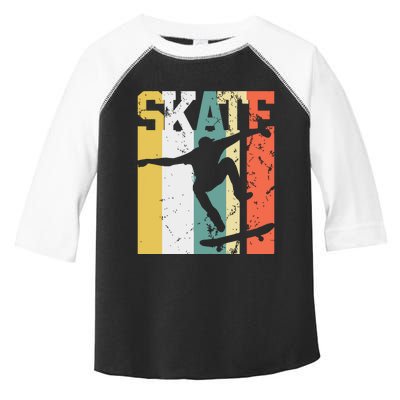 Skate Skateboarder Gift Skateboard Retro Toddler Fine Jersey T-Shirt