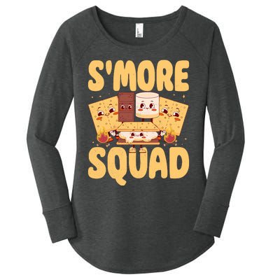 Smore Squad Groovy Smore Chocolate Marshmallow Camping Team Women's Perfect Tri Tunic Long Sleeve Shirt