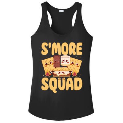 Smore Squad Groovy Smore Chocolate Marshmallow Camping Team Ladies PosiCharge Competitor Racerback Tank