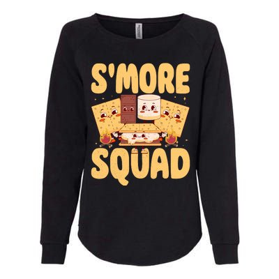 Smore Squad Groovy Smore Chocolate Marshmallow Camping Team Womens California Wash Sweatshirt