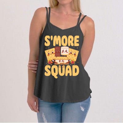 Smore Squad Groovy Smore Chocolate Marshmallow Camping Team Women's Strappy Tank