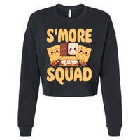 Smore Squad Groovy Smore Chocolate Marshmallow Camping Team Cropped Pullover Crew