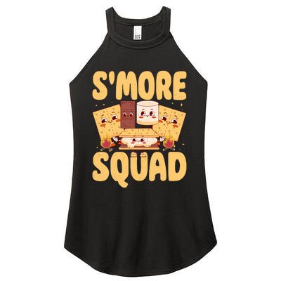 Smore Squad Groovy Smore Chocolate Marshmallow Camping Team Women's Perfect Tri Rocker Tank