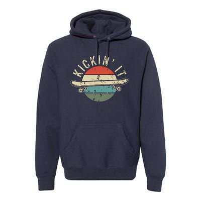 Skateboard Skateboarding Gift For Skateboarder Retro Vintage Premium Hoodie