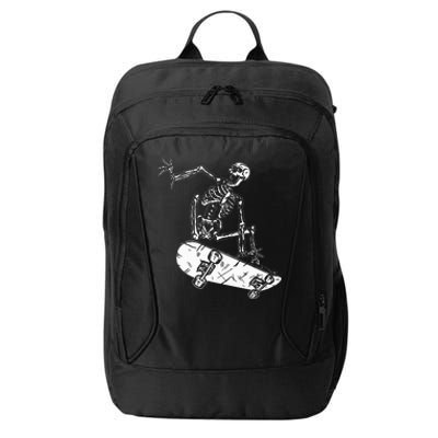 Skeleton Skateboarding Gothic Skater Halloween Skateboarding City Backpack