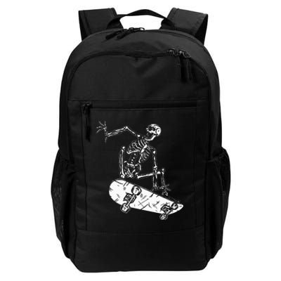 Skeleton Skateboarding Gothic Skater Halloween Skateboarding Daily Commute Backpack