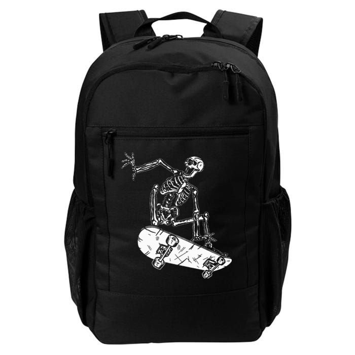 Skeleton Skateboarding Gothic Skater Halloween Skateboarding Daily Commute Backpack