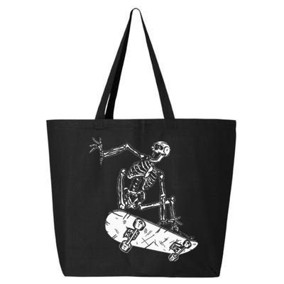 Skeleton Skateboarding Gothic Skater Halloween Skateboarding 25L Jumbo Tote