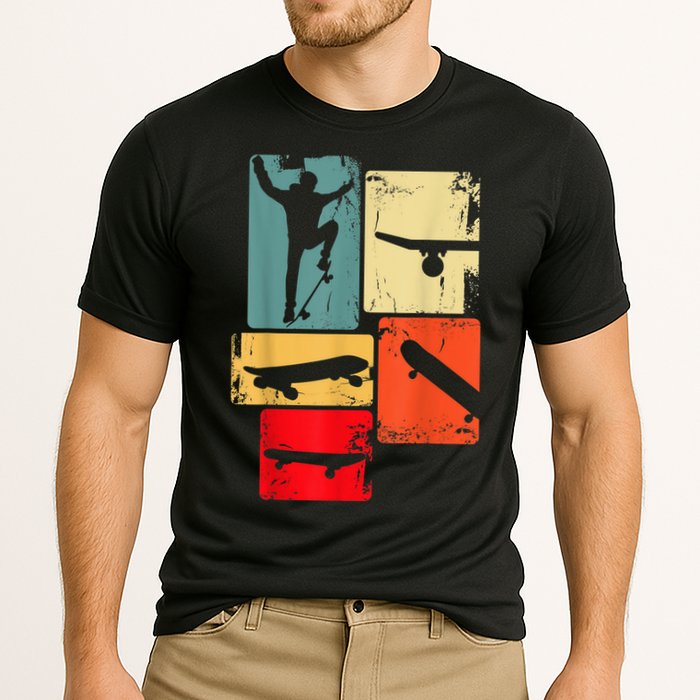 Skater Skateboarder Gift Retro Skateboard Cooling Performance Crew T-Shirt
