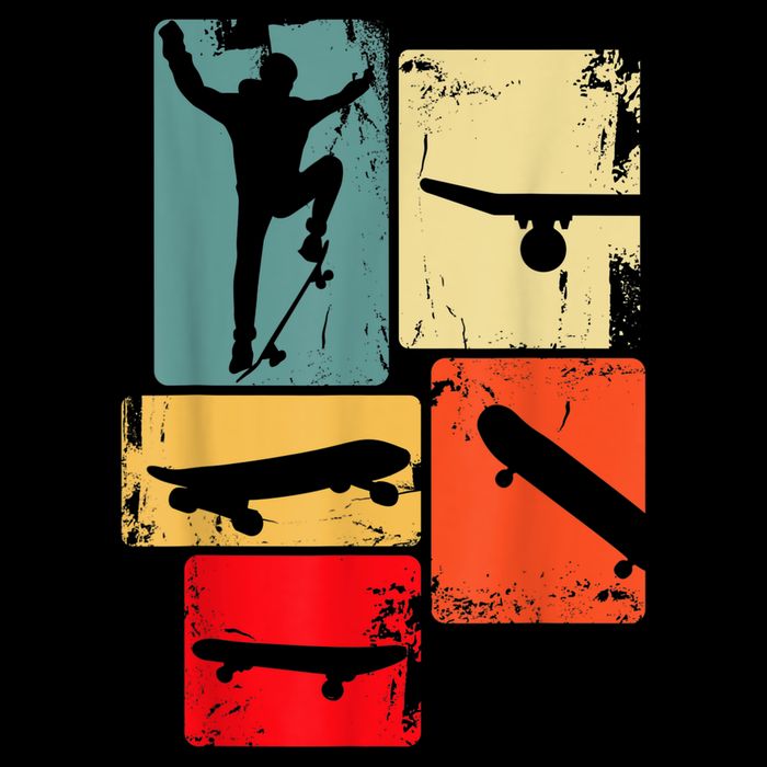 Skater Skateboarder Gift Retro Skateboard Cooling Performance Crew T-Shirt
