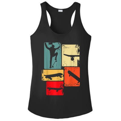 Skater Skateboarder Gift Retro Skateboard Ladies PosiCharge Competitor Racerback Tank