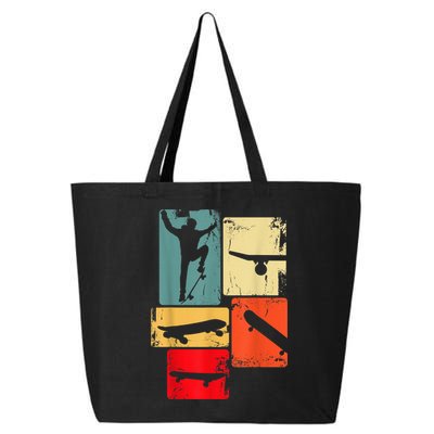 Skater Skateboarder Gift Retro Skateboard 25L Jumbo Tote
