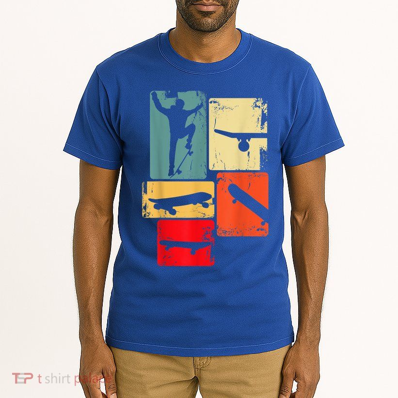 Skater Skateboarder Gift Retro Skateboard Tall T-Shirt