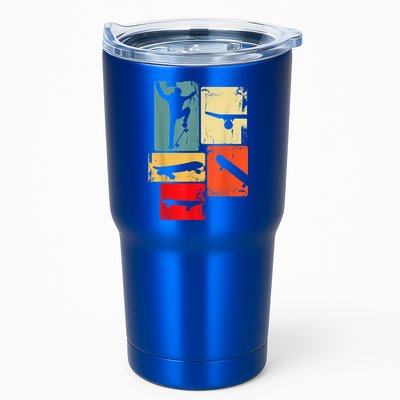 Skater Skateboarder Gift Retro Skateboard Tumbler