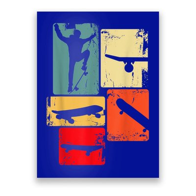 Skater Skateboarder Gift Retro Skateboard Poster