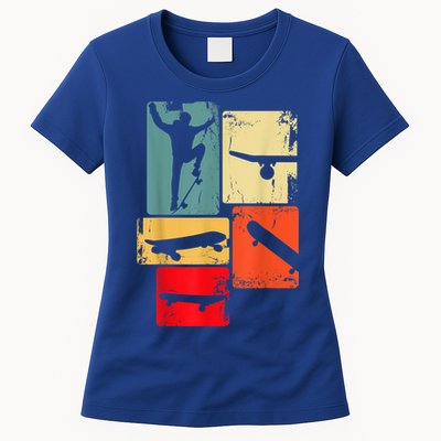 Skater Skateboarder Gift Retro Skateboard Womens T-Shirt