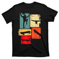 Skater Skateboarder Gift Retro Skateboard Gift For Boys Youth Gift T-Shirt