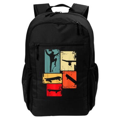 Skater Skateboarder Gift Retro Skateboard Gift For Boys Youth Gift Daily Commute Backpack