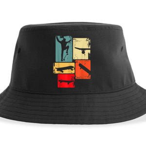 Skater Skateboarder Gift Retro Skateboard Gift For Boys Youth Gift Sustainable Bucket Hat