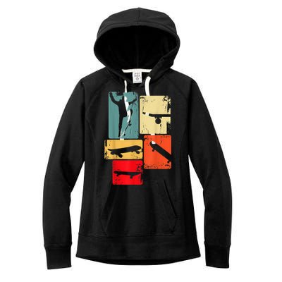 Skater Skateboarder Gift Retro Skateboard Gift For Boys Youth Gift Women's Fleece Hoodie