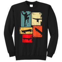 Skater Skateboarder Gift Retro Skateboard Gift For Boys Youth Gift Tall Sweatshirt