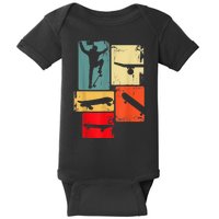 Skater Skateboarder Gift Retro Skateboard Gift For Boys Youth Gift Baby Bodysuit