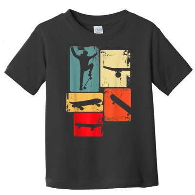 Skater Skateboarder Gift Retro Skateboard Gift For Boys Youth Gift Toddler T-Shirt