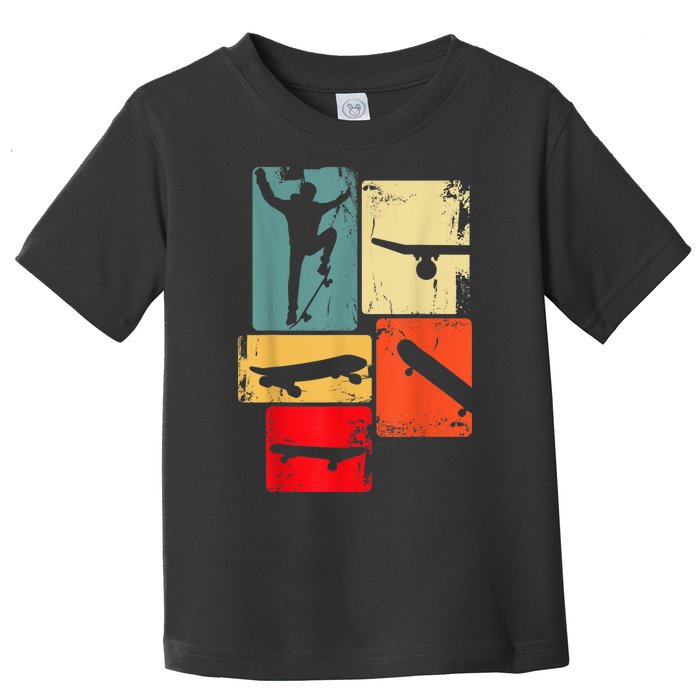 Skater Skateboarder Gift Retro Skateboard Gift For Boys Youth Gift Toddler T-Shirt