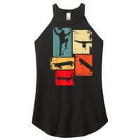 Skater Skateboarder Gift Retro Skateboard Gift For Boys Youth Gift Women's Perfect Tri Rocker Tank