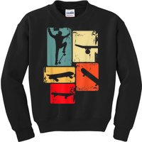 Skater Skateboarder Gift Retro Skateboard Gift For Boys Youth Gift Kids Sweatshirt