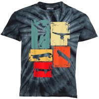 Skater Skateboarder Gift Retro Skateboard Gift For Boys Youth Gift Kids Tie-Dye T-Shirt