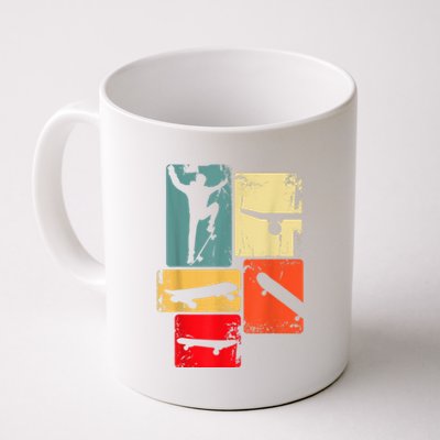 Skater Skateboarder Gift Retro Skateboard Gift For Boys Youth Gift Coffee Mug