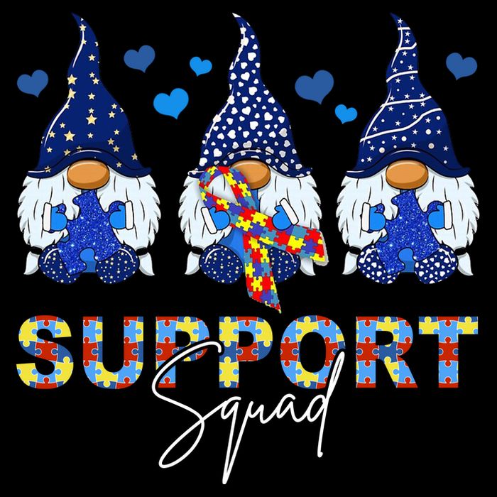 Support Squad Gnome Autism Awareness Month Daily Commute Backpack
