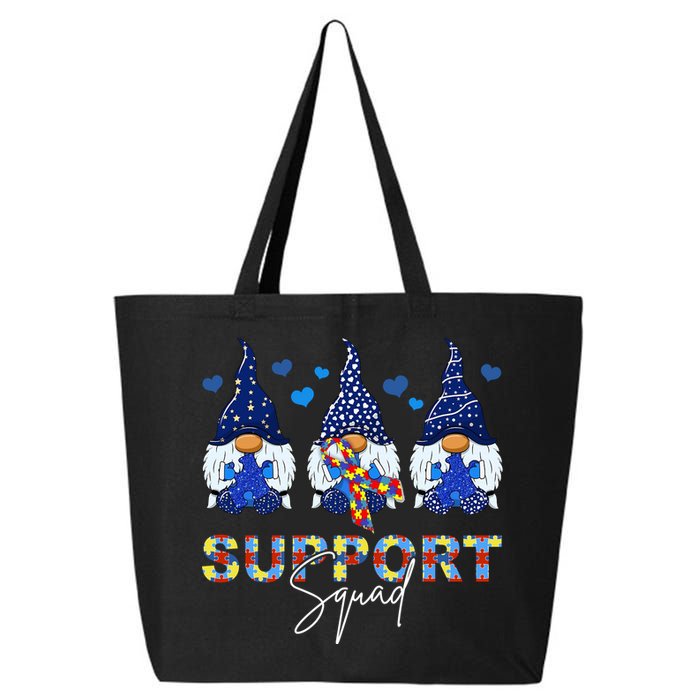 Support Squad Gnome Autism Awareness Month 25L Jumbo Tote