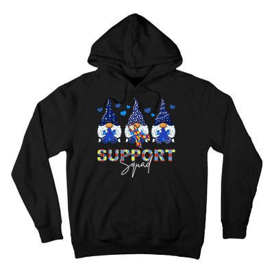 Support Squad Gnome Autism Awareness Month Tall Hoodie