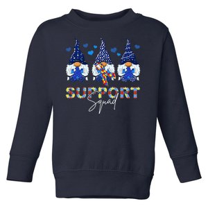 Support Squad Gnome Autism Awareness Month Toddler Sweatshirt