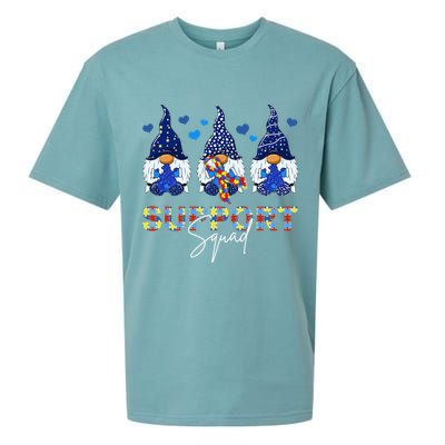 Support Squad Gnome Autism Awareness Month Sueded Cloud Jersey T-Shirt
