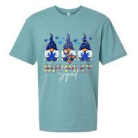 Support Squad Gnome Autism Awareness Month Sueded Cloud Jersey T-Shirt