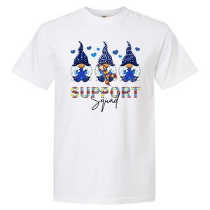 Support Squad Gnome Autism Awareness Month Garment-Dyed Heavyweight T-Shirt