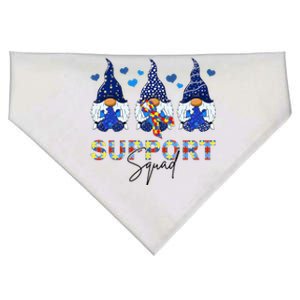 Support Squad Gnome Autism Awareness Month USA-Made Doggie Bandana