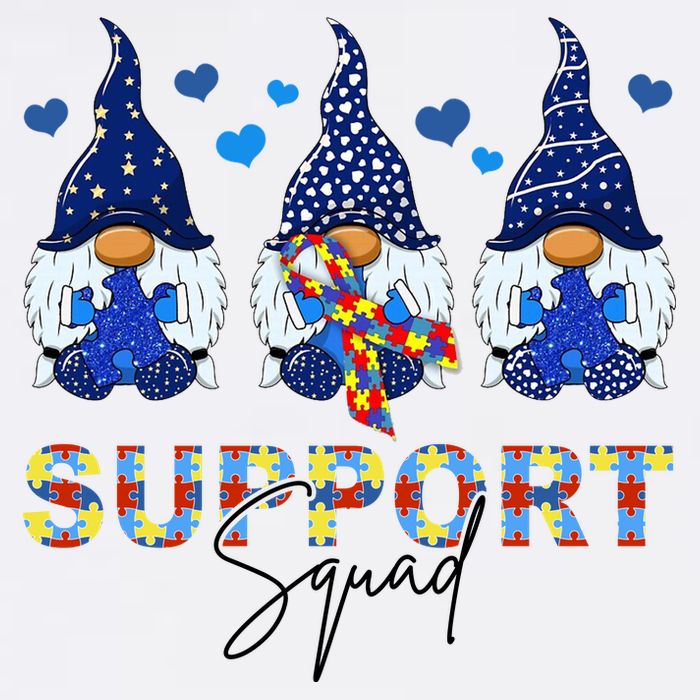 Support Squad Gnome Autism Awareness Month Performance Shirt