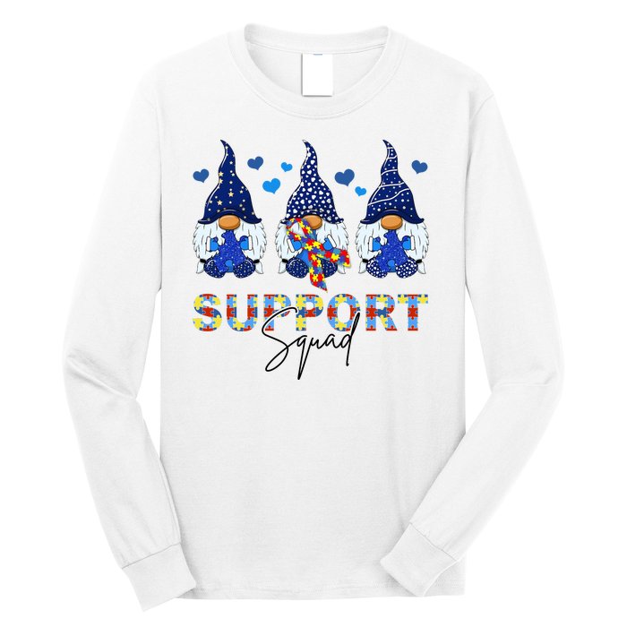 Support Squad Gnome Autism Awareness Month Long Sleeve Shirt