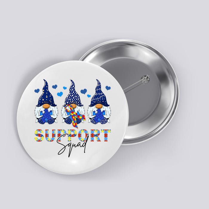 Support Squad Gnome Autism Awareness Month Button