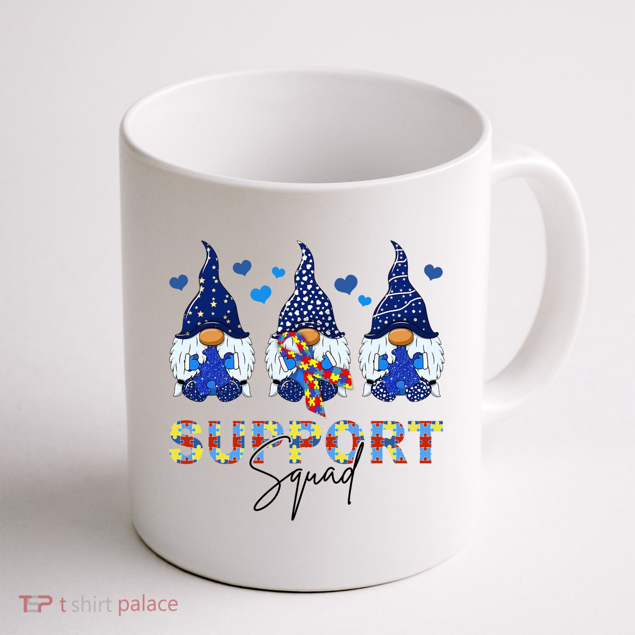 Support Squad Gnome Autism Awareness Month Mug