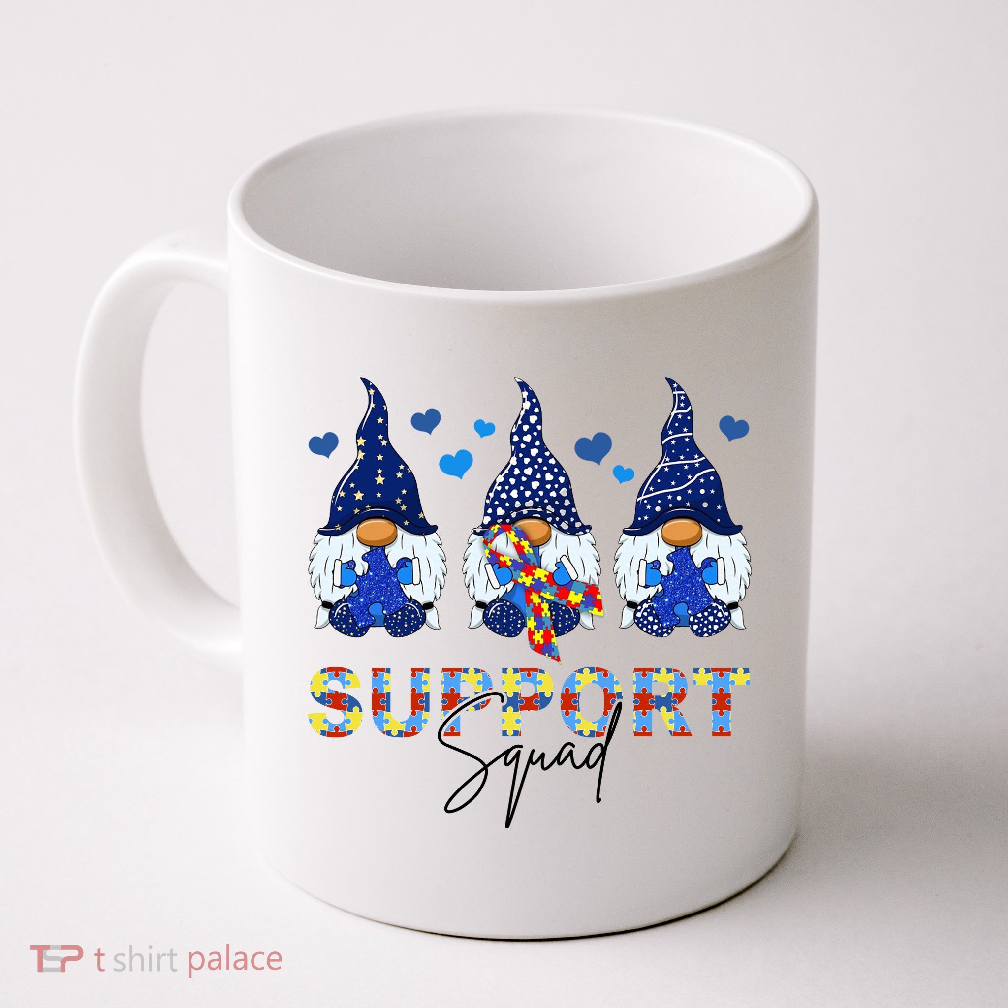 Support Squad Gnome Autism Awareness Month Mug