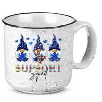 Support Squad Gnome Autism Awareness Month 15oz Campfire Ceramic Mug