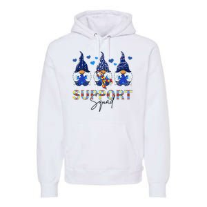 Support Squad Gnome Autism Awareness Month Premium Hoodie