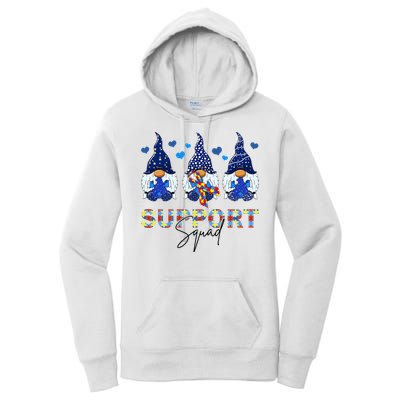 Support Squad Gnome Autism Awareness Month Women's Pullover Hoodie