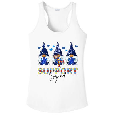 Support Squad Gnome Autism Awareness Month Ladies PosiCharge Competitor Racerback Tank