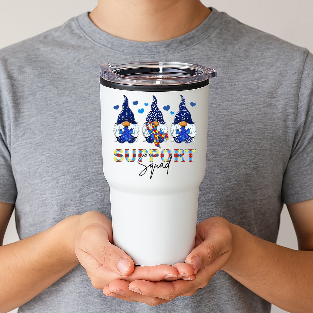 Support Squad Gnome Autism Awareness Month Tumbler